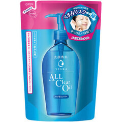 Масло для снятия макияжа с гиалуроновой кислотой, наполнитель Shiseido Senka All Clear Oil, 180мл цена и информация | Сыворотки для лица, масла | 220.lv