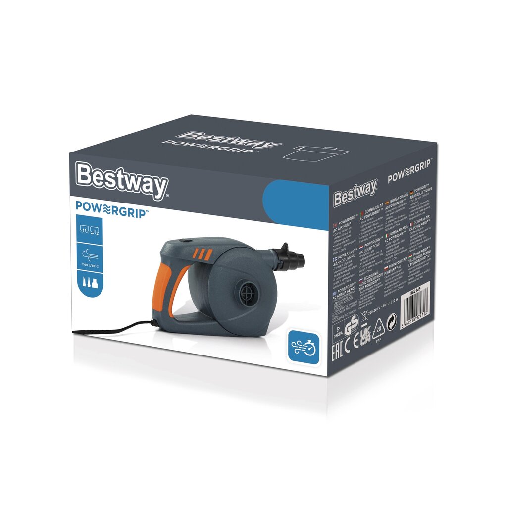 Elektriskais pumpis Bestway PowerGrip, AC 220-240V цена и информация | Piepūšamie matrači un mēbeles | 220.lv