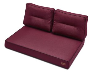Spilvenu komplekts paletēm Karol 1+2, 120 cm, sarkans cena un informācija | Krēslu paliktņi | 220.lv