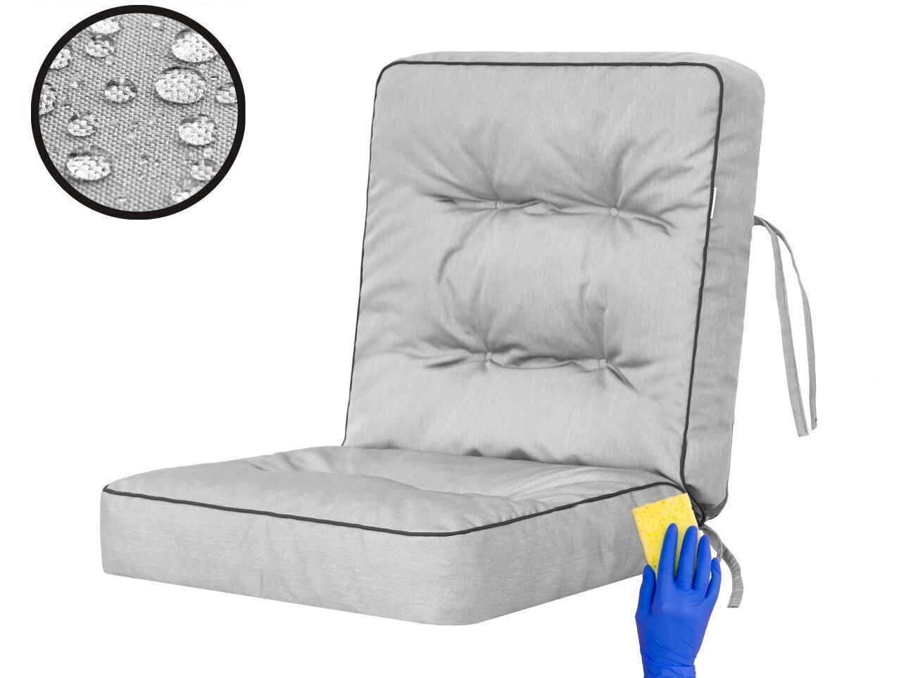 Spilvens krēslam Hobbygarden Venus 50cm, gaiši pelēks cena un informācija | Krēslu paliktņi | 220.lv
