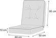 Spilvens krēslam Hobbygarden Venus 60cm, gaiši pelēks cena un informācija | Krēslu paliktņi | 220.lv