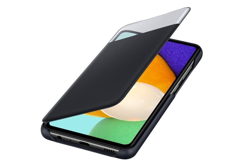 Samsung Smart S View Wallet maciņš piemērots Samsung Galaxy A52, Black lētāk
