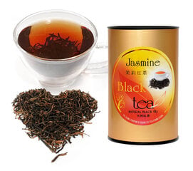 Jasmine Black tea - Ekskluzīva Ķīnas Jasmīnu melnā tēja ar tipšiem, 80g cena un informācija | Tēja | 220.lv