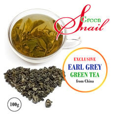 Exclusive Earl Grey Green tea „Green Snail” - Элитный китайский зеленый чай "Зеленая улитка" с бергамотом, 100 г цена и информация | Чай | 220.lv