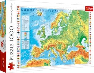 Puzle Trefl Eiropas karte, 1000 d. cena un informācija | Puzles, 3D puzles | 220.lv