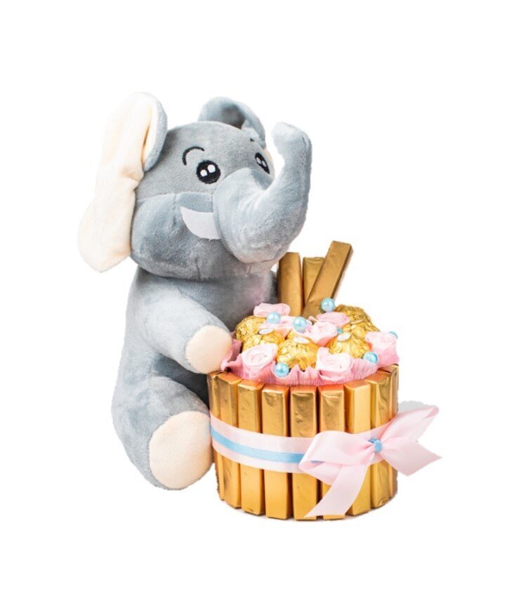 Sapņu ziloņa saldumu buķete Gardie ziedi, 710 g cena un informācija | Saldumi | 220.lv
