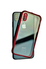 Чехол iPhone X/XS, RED, clear PC. цена и информация | Чехлы для телефонов | 220.lv