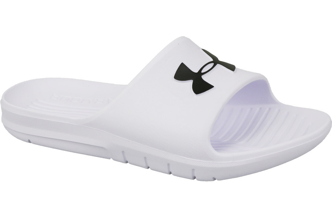 Vīriešu iešļūcenes Under Armour Core PTH Slides 3021286-100, baltas cena un informācija | Vīriešu iešļūcenes, čības, sandales | 220.lv