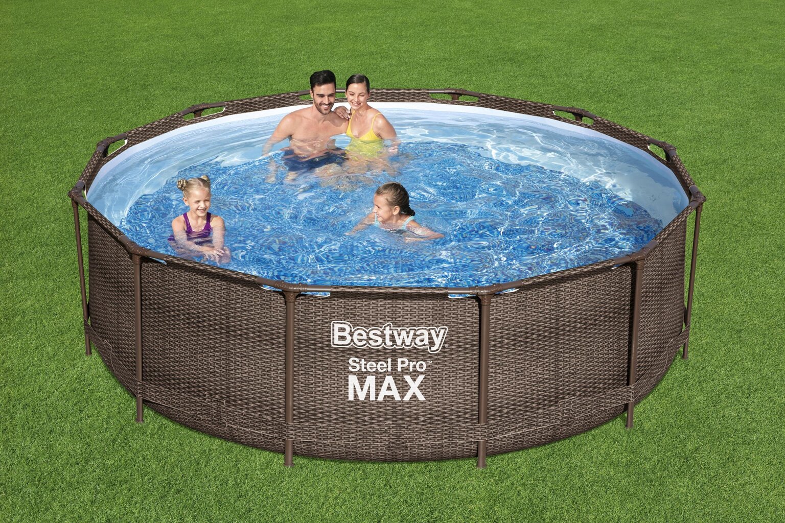 Karkasa baseins ar filtru Bestway Steel Pro Max 366 x 100 cm, Rotango cena un informācija | Baseini | 220.lv