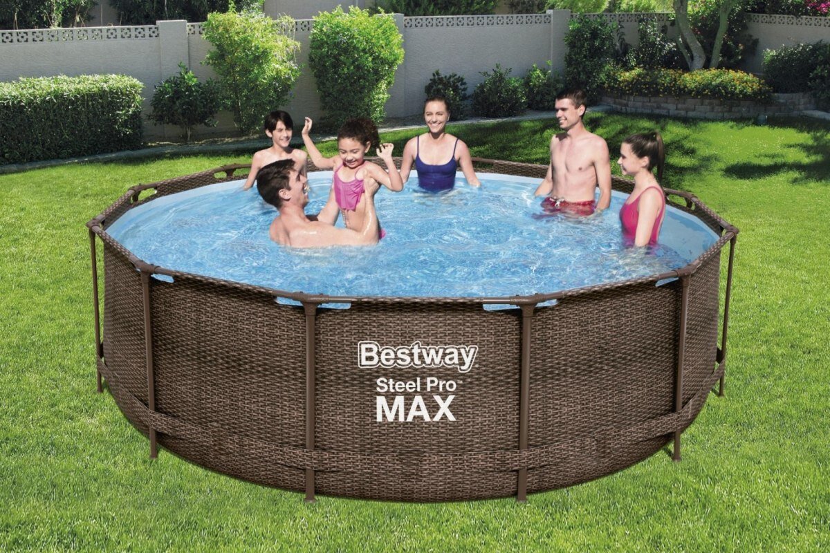 Karkasa baseins ar filtru Bestway Steel Pro Max 366 x 100 cm, Rotango цена и информация | Baseini | 220.lv