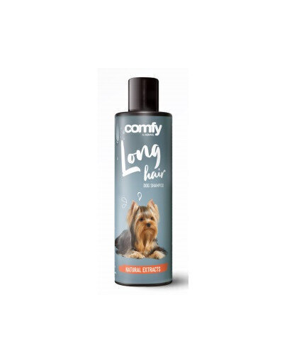 Comfy šampūns garspalvainiem suņiem, 250 ml цена и информация | Kosmētiskie līdzekļi dzīvniekiem | 220.lv