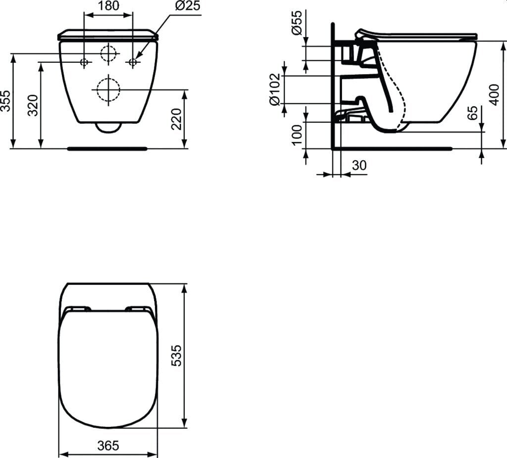 Pie sienas piestiprināms tualetes komplekts ar rāmi Ideal Standard Tesi AquaBlade ar lēni nolaižamu vāku, slēptu Prosys 120M sistēmu un hromētu tualetes poda pogu цена и информация | Tualetes podi | 220.lv