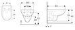 Pie sienas piestiprināms tualetes pods Geberit SELNOVA Rimfree ar lēni aiztaisāmu vāku 500.265.01.1 / 500.333.01.1 cena un informācija | Tualetes podi | 220.lv