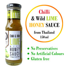 Čilli & laima & medus mērce, Chilli & Lime & Honey sauce, Thai Dancer, 150ml cena un informācija | Mērces | 220.lv