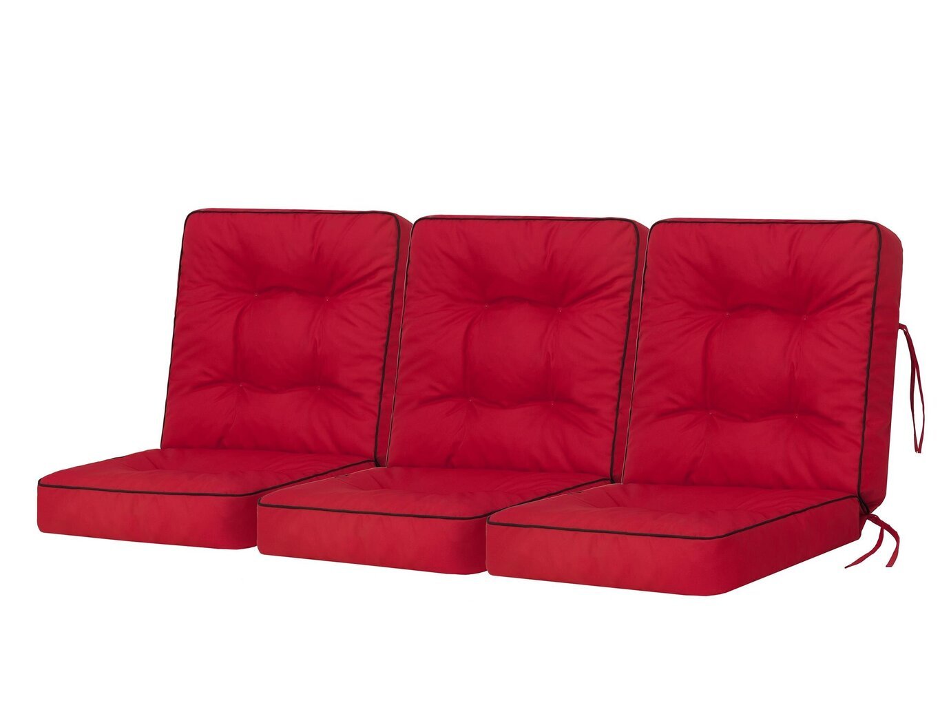 3 spilvenu komplekts šūpolēm Hobbygarden Venus 180 cm, sarkans cena un informācija | Krēslu paliktņi | 220.lv
