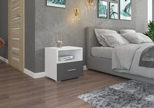 Naktsskapītis ADRK Furniture Emi 06, balts цена и информация | Прикроватные тумбочки | 220.lv