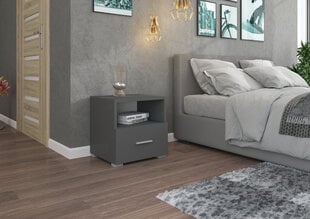 Тумбочка ADRK Furniture Emi 09, серая цена и информация | Прикроватные тумбочки | 220.lv