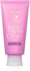 Shiseido Senka Perfect Whip Collagen putas sejas mazgāšanai ar kolagēnu, 120 g cena un informācija | Sejas ādas kopšana | 220.lv