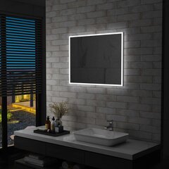 Sienas vannas istabas spogulis ar LED, 80x60cm, цена и информация | Зеркала | 220.lv