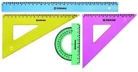 Lineālu komplekts Donau, 4 gab. цена и информация | Канцелярия | 220.lv