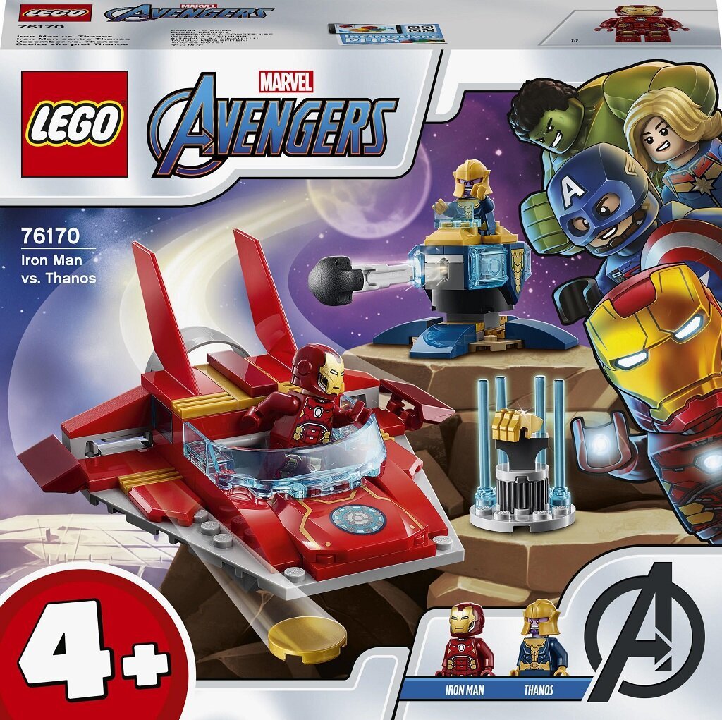 76170 LEGO®Super heroes Dzelzs Vīrs pret Thanos cena un informācija | Konstruktori | 220.lv