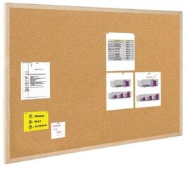 Korķa tāfele ar koka rāmi Bi-Office, 100x50 cm цена и информация | Канцелярия | 220.lv