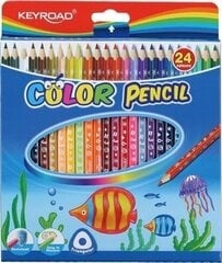 Цветные карандаши Keyroad 24 цвета цена и информация | Принадлежности для рисования, лепки | 220.lv