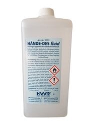 Higiēnisks roku dezinfekcijas līdzeklis līdzeklis Hande-des fluid, Hwr-Chemie, 1 l cena un informācija | Pirmā palīdzība | 220.lv