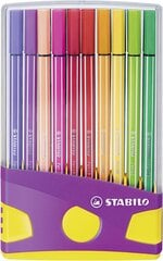 Flomasteru komplekts STABILO Pen 68 ColorParade, 20 krāsas cena un informācija | Modelēšanas un zīmēšanas piederumi | 220.lv