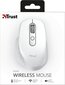 MOUSE USB OPTICAL WRL/OZAA WHITE 24035 TRUST цена и информация | Peles | 220.lv