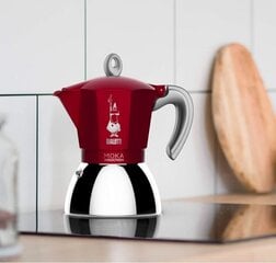 Гейзерная кофеварка Bialetti Moka Induction, красная, для 6-ти кружек чашек эспрессо цена и информация | Чайники, кофейники | 220.lv