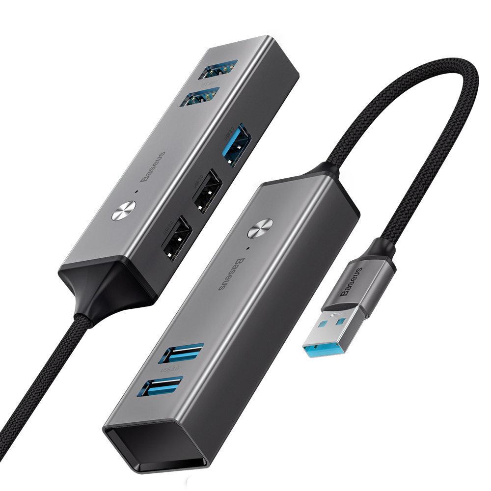 USB HUB adapteris Baseus 3x USB 3.0 + 2x USB 2.0 цена и информация | Savienotājkabeļi | 220.lv