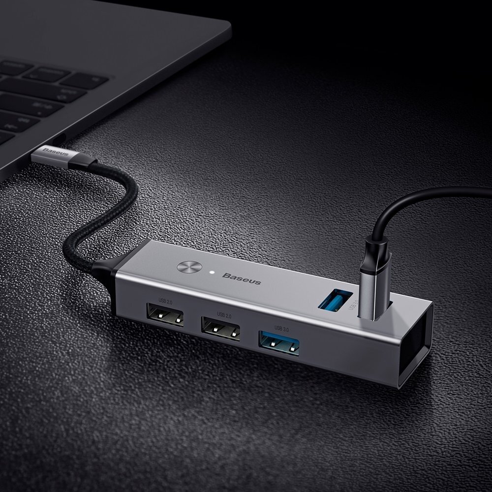 USB HUB adapteris Baseus 3x USB 3.0 + 2x USB 2.0 цена и информация | Savienotājkabeļi | 220.lv