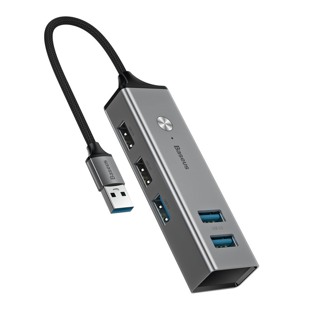 USB HUB adapteris Baseus 3x USB 3.0 + 2x USB 2.0 cena un informācija | Savienotājkabeļi | 220.lv