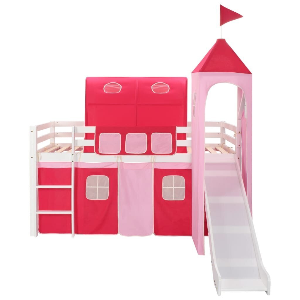Divstāvu gulta, rozā cena un informācija | Bērnu gultas | 220.lv