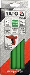 Karstās līmes stienīši zaļi 7.2x100mm 12 gab. Yato (YT-82444) cena un informācija | Rokas instrumenti | 220.lv