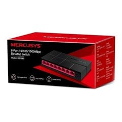 Komutators Mercusys MS108G 8-port cena un informācija | Mercusys Datortehnika | 220.lv