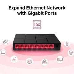 Komutators Mercusys MS108G 8-port cena un informācija | Mercusys Datortehnika | 220.lv