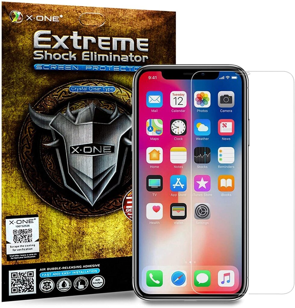 X-ONE aizsargstikls, piemērots iPhone X cena un informācija | Ekrāna aizsargstikli | 220.lv