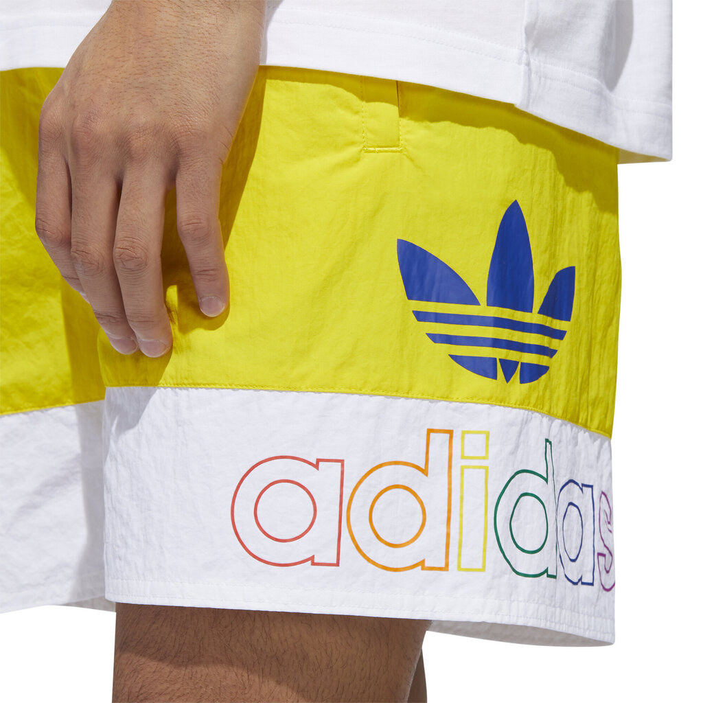 Adidas Originals Šorti Vīriešiem Freestyle Shorts Yellow White cena un informācija | Sporta apģērbs vīriešiem | 220.lv