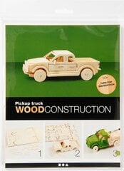 3D деревянный конструктор, Пикап, 580505 цена и информация | Конструкторы и кубики | 220.lv