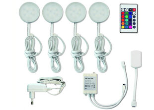 Prožektori Bacca LED+Tālvadības pults 4 gab цена и информация | Потолочные светильники | 220.lv