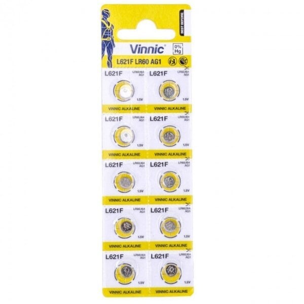Baterijas Vinnic AG1-10BB, blistera iepakojumā, 10 gab. cena un informācija | Baterijas | 220.lv