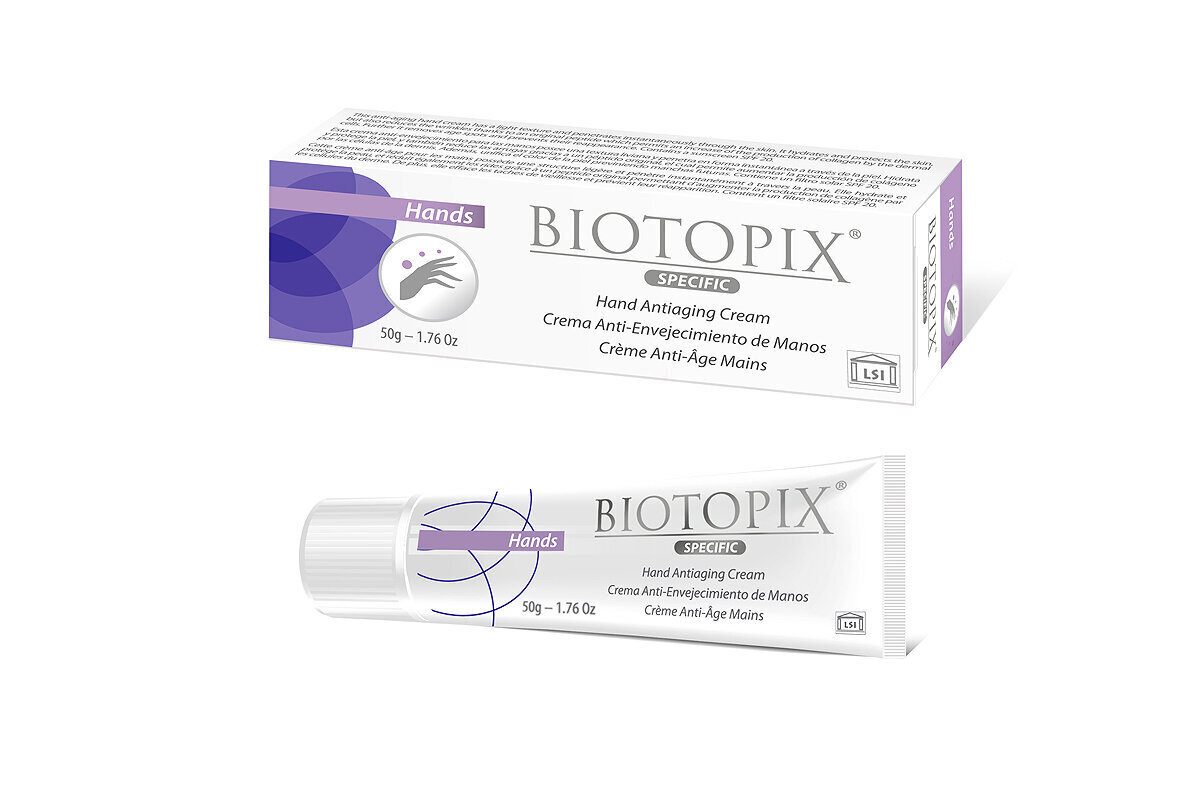 Pretnovecošanās un pigmentāciju mazinošs roku krēms Biotopix Hand Antiaging, 50 g cena un informācija | Ķermeņa krēmi, losjoni | 220.lv