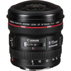 Canon EF 8-15mm f/4L Fisheye USM cena un informācija | Objektīvi | 220.lv