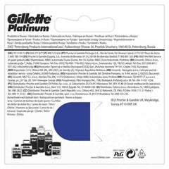 Бритвенные лезвия обоюдоострые Gillette Platinum, 5шт. цена и информация | Косметика и средства для бритья | 220.lv