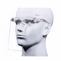 Plastmasas medicīniskā sejas maska ​​ar briļļu rāmi cena un informācija | Galvas aizsargi | 220.lv
