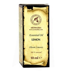 Натуральное лимонное эфирное масло Aromatika, 10 мл цена и информация | Эфирные, косметические масла, гидролаты | 220.lv