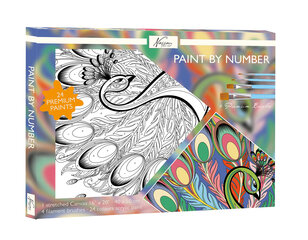 Gleznu komplekts ar numuriem Nassau, Pāvs (Peacock), 40x50 cm cena un informācija | Gleznas pēc numuriem | 220.lv