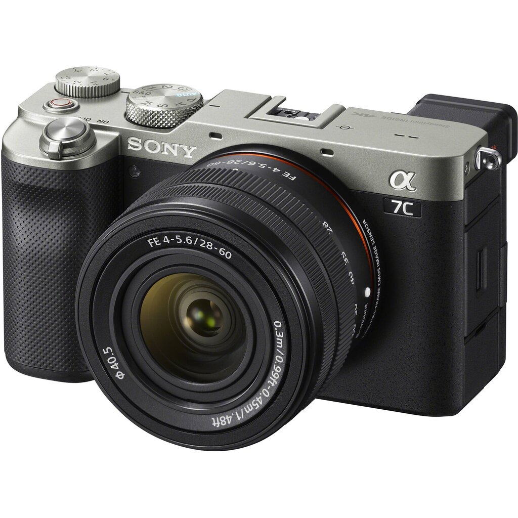 Sony A7C 28-60mm (Silver) | (ILCE-7CL/S) | (α7C) | (Alpha 7C) cena un informācija | Digitālās fotokameras | 220.lv